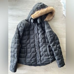 Tommy Hilfiger Quilted Puffer Jacket, Faux Fur Hood - Size M